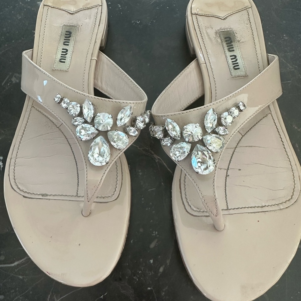 Miu Miu Crystal sandals